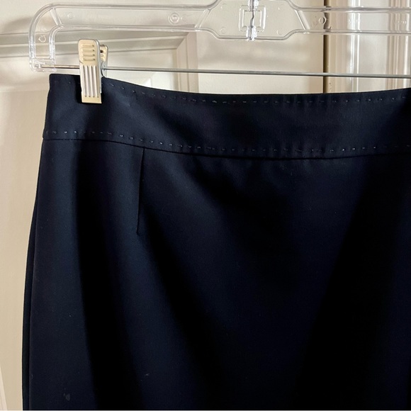 Elie Tahari Navy Blue Pencil Skirt | 8 - Picture 3 of 5